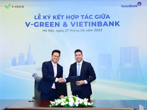 V-Green và VietinBank ký kết hợp tác, đồng hành phát triển hạ tầng trạm sạc ô tô điện Vinfast