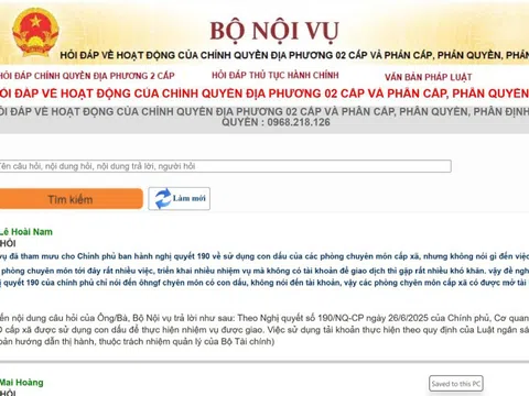 Bộ Nội vụ công bố hotline hỏi đáp về chính quyền địa phương 2 cấp và phân cấp, phân quyền