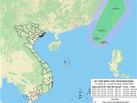 Áp thấp nhiệt đới có khả năng mạnh lên thành bão