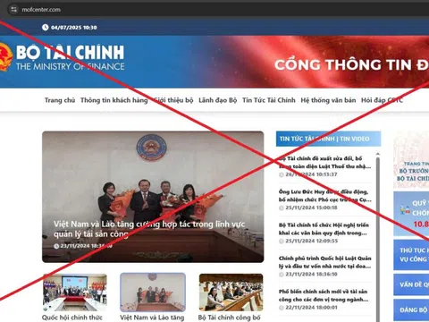 Cảnh báo giả mạo Cổng thông tin điện tử Bộ Tài chính để lừa đảo