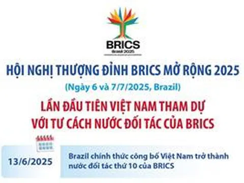 Lần đầu tiên Việt Nam tham dự với tư cách Nước đối tác của BRICS