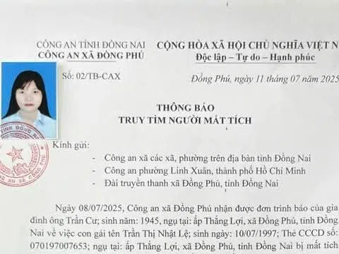 Công an truy tìm 2 cô gái trẻ mất tích ở Đồng Nai
