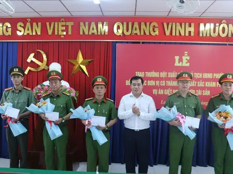 Khen thưởng các đơn vị phá án nhanh, bắt đối tượng sát hại nữ chủ quán cà phê tại Tây Ninh
