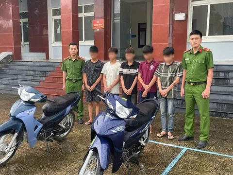 Bắt nhóm thiếu niên gây ra hàng loạt vụ trộm xe máy
