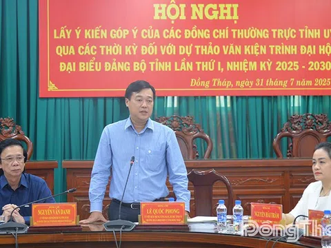 Đồng Tháp, Vĩnh Long lấy ý kiến dự thảo văn kiện trình Đại hội Đảng bộ tỉnh, nhiệm kỳ 2025-2030