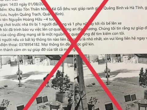 Cảnh giác thủ đoạn tung tin giả bắt cóc trẻ em để kêu gọi ủng hộ từ thiện