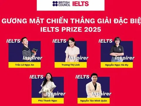 Vinh danh 5 thí sinh Việt Nam nhận Giải Đặc biệt của cuộc thi IELTS Prize 2025