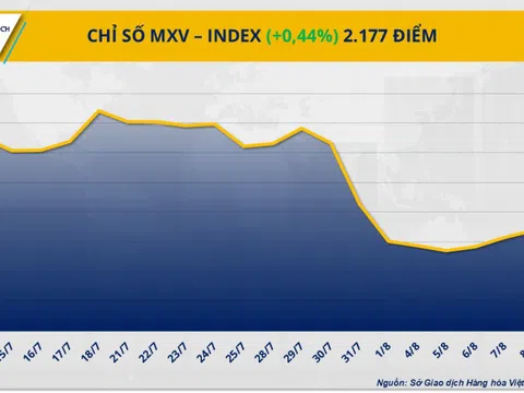 Chỉ số MXV-Index có phiên phục hồi thứ 4 liên tiếp, cà phê dẫn dắt đà tăng