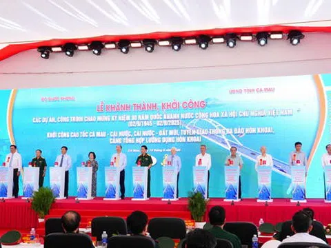 Cà Mau: Đồng loạt khởi công, khánh thành nhiều dự án trọng điểm chào mừng 80 năm Quốc khánh