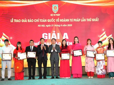 18 tác phẩm xuất sắc đạt Giải Báo chí toàn quốc về ngành Tư pháp