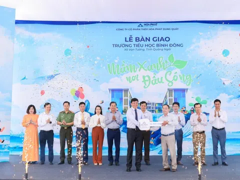 Hòa Phát bàn giao ngôi trường trị giá 42 tỷ đồng cho tỉnh Quảng Ngãi