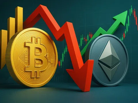 Bitcoin giảm về mốc 110.000 USD sau sự kiện Jackson Hole, Ethereum ngược dòng lập đỉnh giá mới