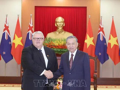 Tổng Bí thư Tô Lâm tiếp Chủ tịch Quốc hội New Zealand Gerry Brownlee