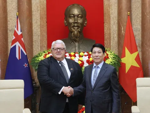 Chủ tịch nước Lương Cường tiếp Chủ tịch Quốc hội New Zealand