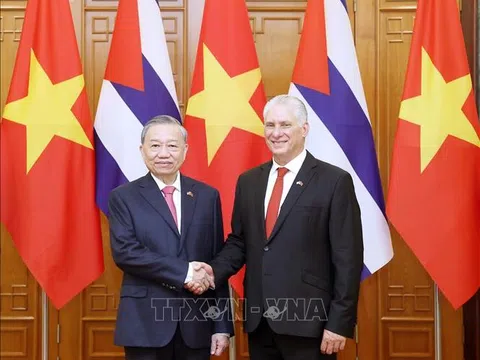 Tổng Bí thư Tô Lâm hội đàm với Bí thư thứ nhất Đảng Cộng sản Cuba, Chủ tịch nước Cuba Miguel Díaz-Canel Bermúdez