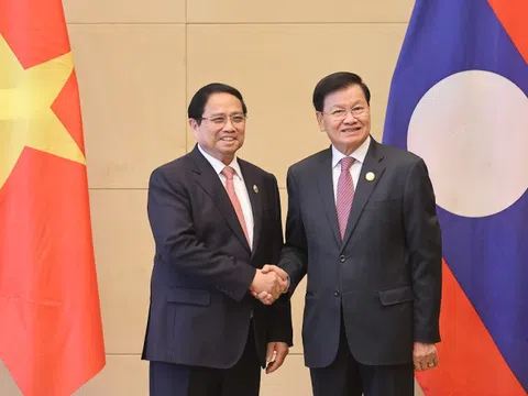 Thủ tướng Phạm Minh Chính hội kiến Tổng Bí thư, Chủ tịch nước Lào