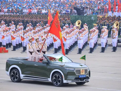 Chùm ảnh: Cận cảnh khối diễu binh hùng hậu của lực lượng Công an tại A80