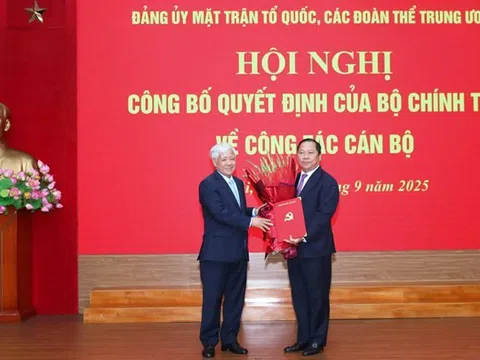 Phân công, chỉ định đồng chí Nguyễn Phi Long giữ chức Phó Bí thư Đảng ủy MTTQ, các đoàn thể Trung ương