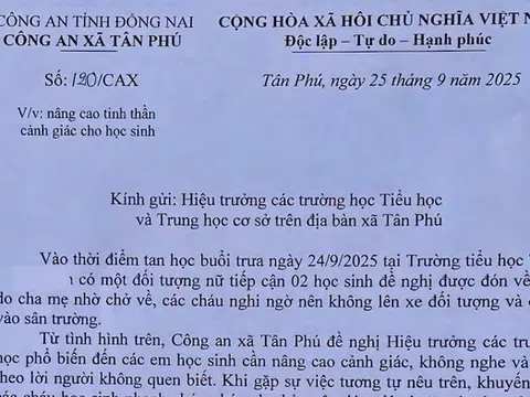 Xuất hiện đối tượng lạ tiếp cận học sinh, Đồng Nai phát đi khuyến cáo khẩn