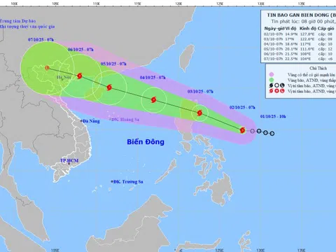 Biển Đông sắp đón bão số 11, dự báo ảnh hưởng đến đất liền ngày 6/10