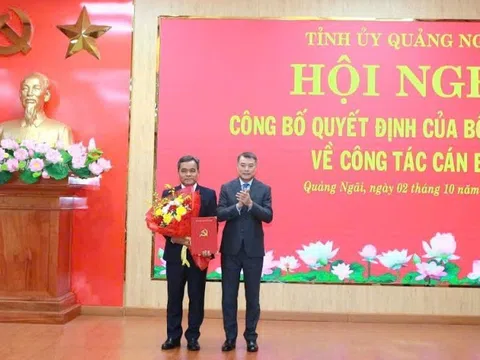 Ông Hồ Văn Niên làm Bí thư Tỉnh ủy Quảng Ngãi