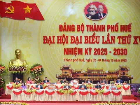 Khai mạc Đại hội đại biểu Đảng bộ thành phố Huế lần thứ XVII, nhiệm kỳ 2025 - 2030