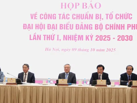 Họp báo về công tác chuẩn bị, tổ chức Đại hội Đại biểu Đảng bộ Chính phủ lần thứ 1, nhiệm kỳ 2025-2030