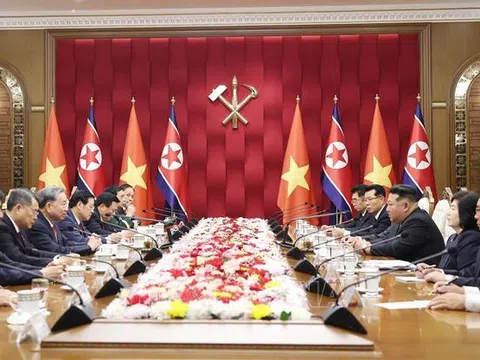 Tổng Bí thư Tô Lâm hội đàm với Tổng Bí thư, Chủ tịch Quốc vụ Triều Tiên Kim Jong Un