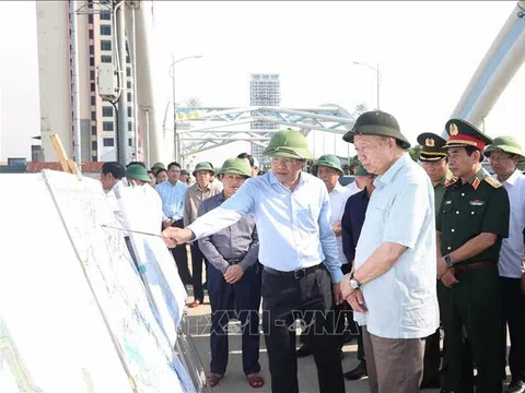 Tổng Bí thư Tô Lâm kiểm tra công tác khắc phục hậu quả bão, lụt tại Thái Nguyên