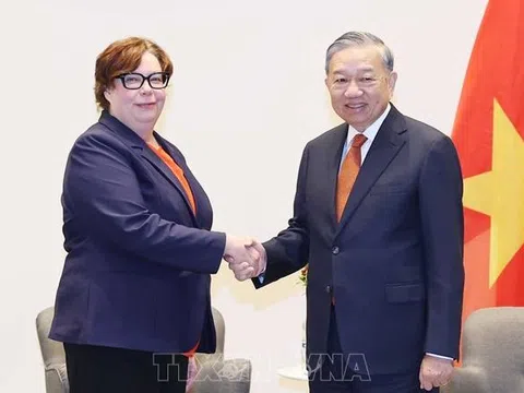 Tổng Bí thư Tô Lâm tiếp Chủ tịch Đảng Cộng sản Phần Lan Tiina Sandberg