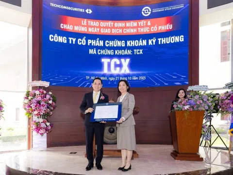 Chính thức niêm yết HOSE, vốn hóa TCBS (TCX) vượt 108.000 tỷ đồng ngay phiên đầu tiên