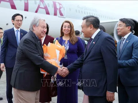 Tổng Thư ký Liên Hợp Quốc António Guterres bắt đầu thăm chính thức Việt Nam