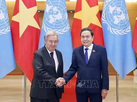 Chủ tịch Quốc hội Trần Thanh Mẫn hội kiến Tổng Thư ký Liên Hợp Quốc António Guterres
