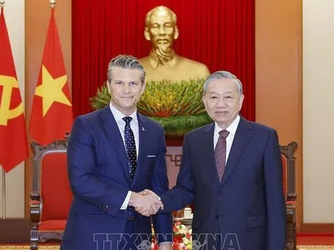 Tổng Bí thư Tô Lâm tiếp Bộ trưởng Bộ Chiến tranh Hoa Kỳ Pete Hegseth