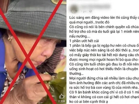 Sự thật về thông tin cụ bà nhịn đói nhiều ngày giữa mưa lũ ở Đà Nẵng