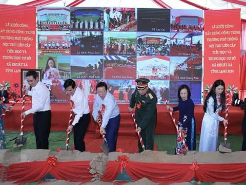 Phó Thủ tướng Trần Hồng Hà dự lễ khởi công xây dựng Trường Phổ thông dân tộc nội trú liên cấp Khuất Xá, Lạng Sơn