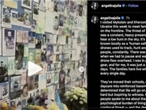 Angelina Jolie kể về mối đe doạ UAV khi thăm thành phố tiền tuyến nguy hiểm nhất ở Ukraine