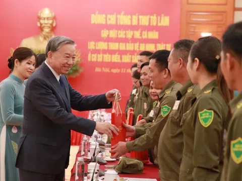 Tổng Bí thư Tô Lâm gặp mặt các tập thể, cá nhân tham gia bảo vệ an ninh, trật tự ở cơ sở tiêu biểu, xuất sắc