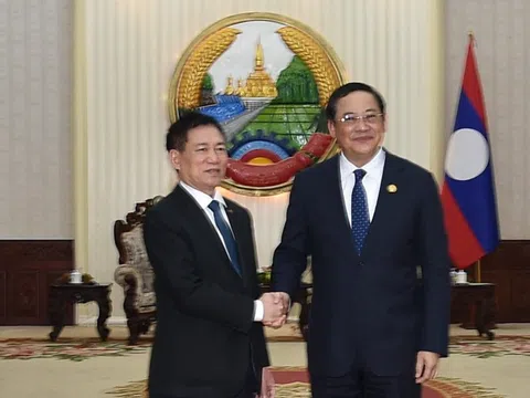 Phó Thủ tướng Hồ Đức Phớc hội kiến Thủ tướng Lào Sonexay Siphandone