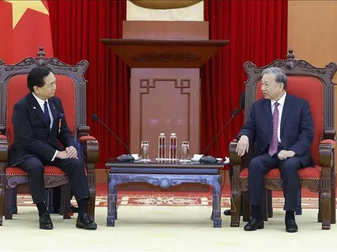 Tổng Bí thư Tô Lâm tiếp Thống đốc tỉnh Kanagawa (Nhật Bản)