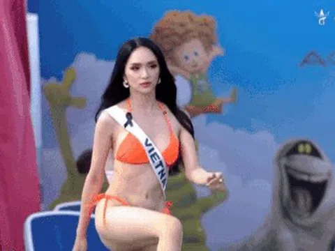 Hương Giang tự tin trình diễn áo tắm tại Hoa hậu Hoàn vũ 2025