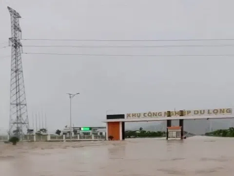 Lũ lớn tại Khu công nghiệp Du Long, EVNCPC chủ động cắt điện nhằm bảo đảm an toàn