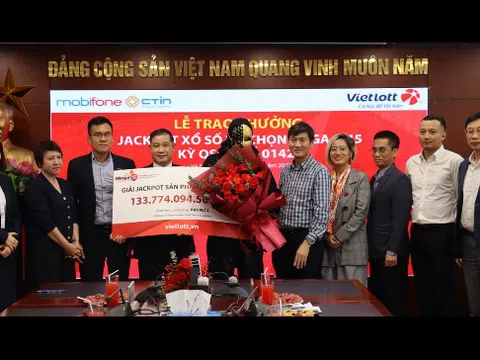 Nam thanh niên tại Khánh Hòa trúng Jackpot Vietlott hơn 133 tỷ đồng