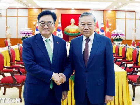 Tổng Bí thư Tô Lâm hội kiến với Chủ tịch Quốc hội Hàn Quốc