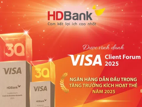 HDBank được Visa vinh danh với hai giải thưởng quan trọng
