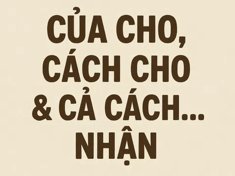 Của cho, cách cho và cả cách... nhận