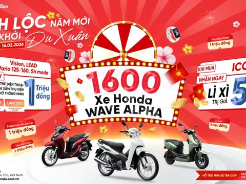 Honda Việt Nam tung gói kích cầu dịp Tết 2026: Tài trợ 1.600 xe máy và áp dụng lãi suất ưu đãi