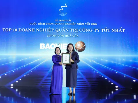 Tập đoàn Bảo Việt (BVH): Top 10 Doanh nghiệp Quản trị Công ty tốt nhất và Giải Nhì Báo cáo phát triển bền vững