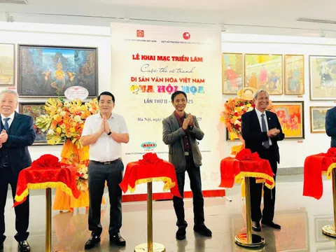 Khai mạc Triển lãm cuộc thi vẽ tranh 'Di sản văn hóa Việt Nam qua hội họa' lần thứ II năm 2025