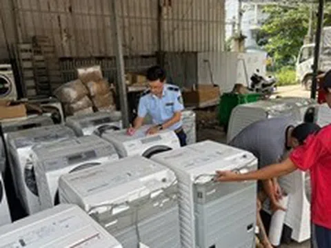 Phát hiện kho máy giặt, điều hòa không khí thuộc diện cấm nhập khẩu tại TP Hồ Chí Minh